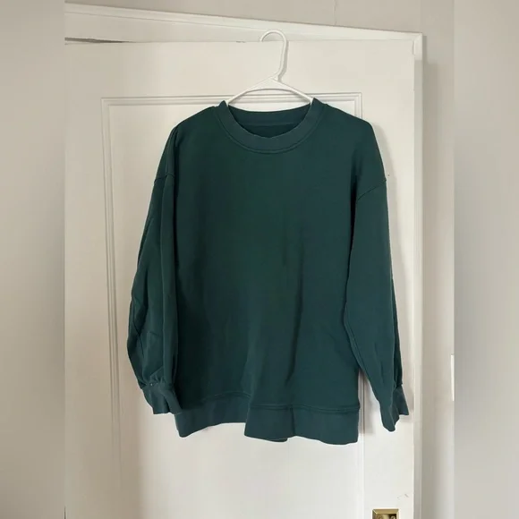 Women’s Lululemon Perfectly Oversized Crew Submarine Color Sweatshirt - Size 8 - Picture 5 of 13